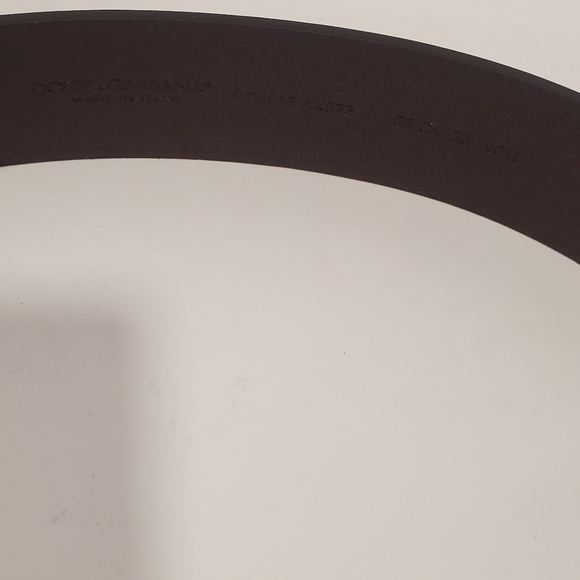 Dolce&Gabbana Men's DG-Logo Brown Leather Buckle Belt. ALL SIZES AVAILABLE - Picture 4 of 5
